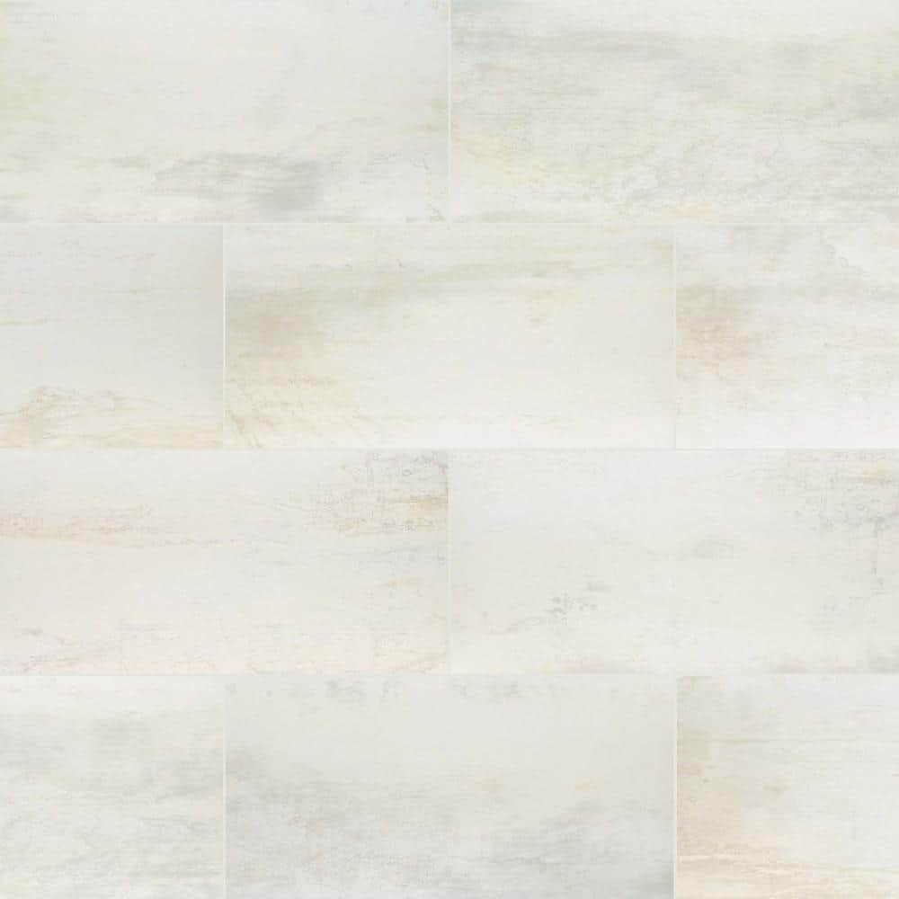 Metallic Blanche 24 in. x 48 in. Matte Porcelain Stone Look Floor and Wall Tile (16 sq. ft./Case)