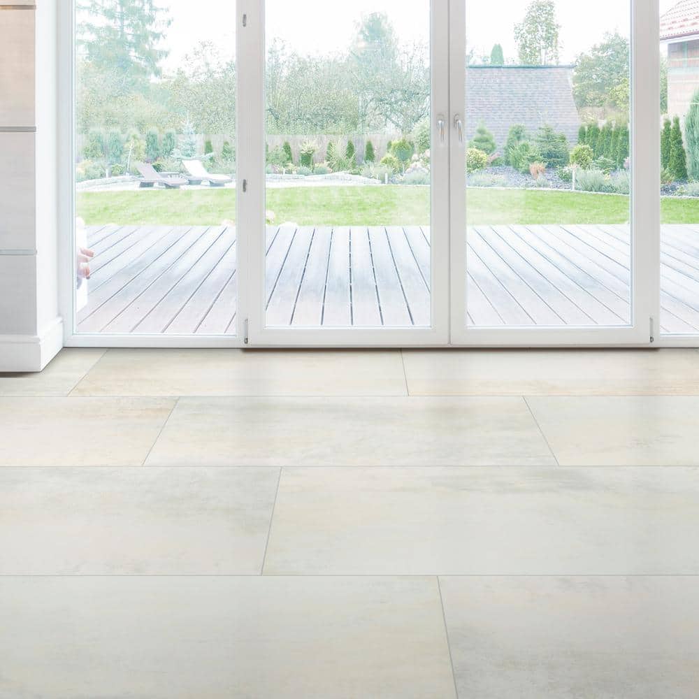 Metallic Blanche 24 in. x 48 in. Matte Porcelain Stone Look Floor and Wall Tile (16 sq. ft./Case)