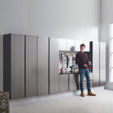 Klair Living Nova Series Wood Base Door Wall Mounted Garage Cabinet in Metallic Gray (32 in W x 24 in. H x 20 in D)