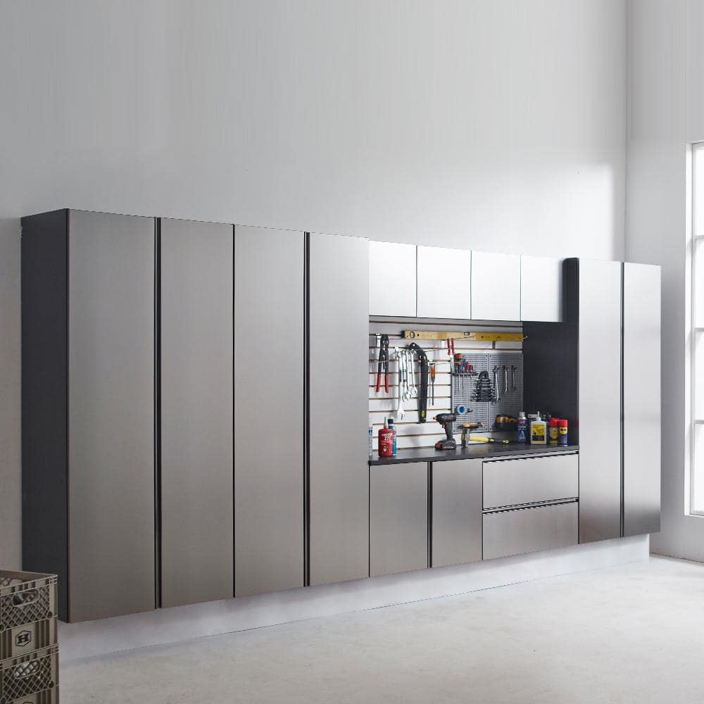 Klair Living Nova Series Wood Base Drawer Wall Mounted Garage Cabinet in Metallic Gray (32 in W x 24 in. H x 20 in D)