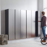 Klair Living Nova Series Wood Wall Mounted Utility Storage Garage Cabinet in Metallic Gray (32 in. W x 72 in. H x 20 in. D)