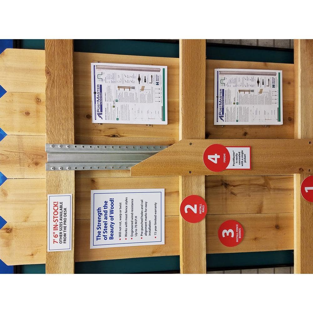 PostMaster 1-3/4 in. x 3-1/2 in. x 7-1/2 ft. Galvanized Steel Fence Po ...
