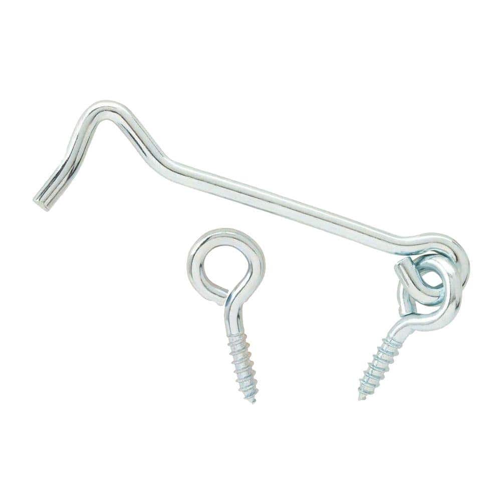 Everbilt 3 in. Zinc-Plated Hook and Eye (2-Pack)