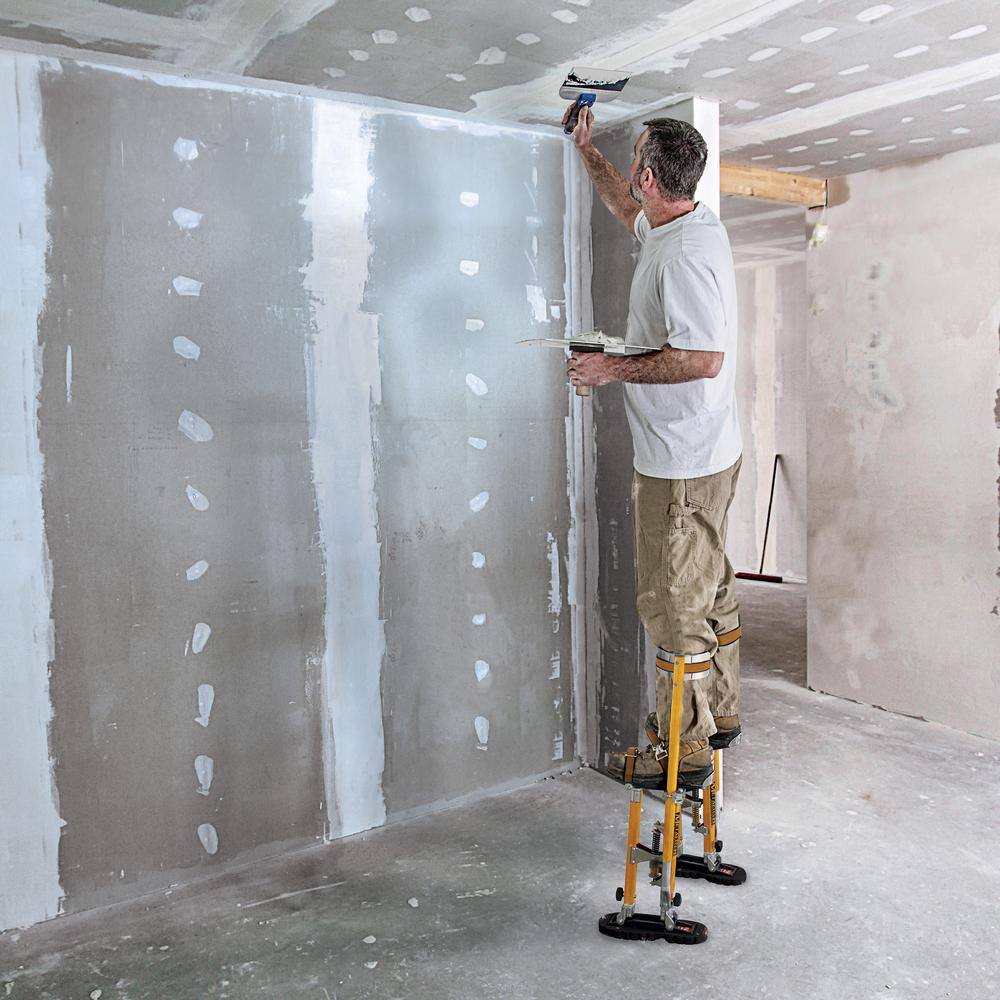MetalTech Jobsite Series 18 in. to 30 in. All Aluminum Heavy-Duty Drywall Stilts, 225 lbs. Load Capacity