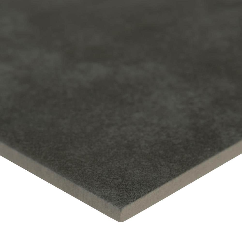 Metro Anthracite 12 in. x 24 in. Matte Porcelain Stone Look Floor and Wall Tile (14 sq. ft./Case)