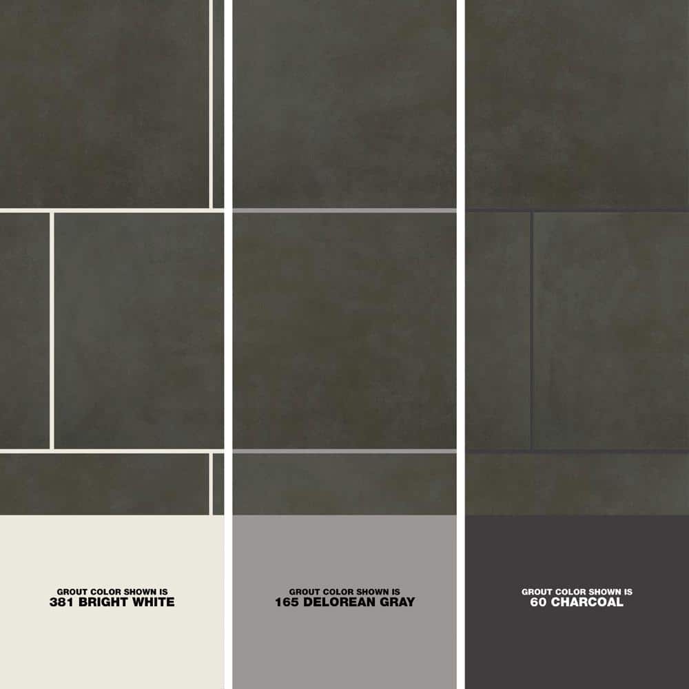 Metro Anthracite 12 in. x 24 in. Matte Porcelain Stone Look Floor and Wall Tile (14 sq. ft./Case)