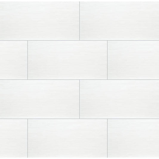 Metro Blanco 12 in. x 24 in. Matte Porcelain Fabric Look Floor and Wall Tile (16 sq. ft./Case)