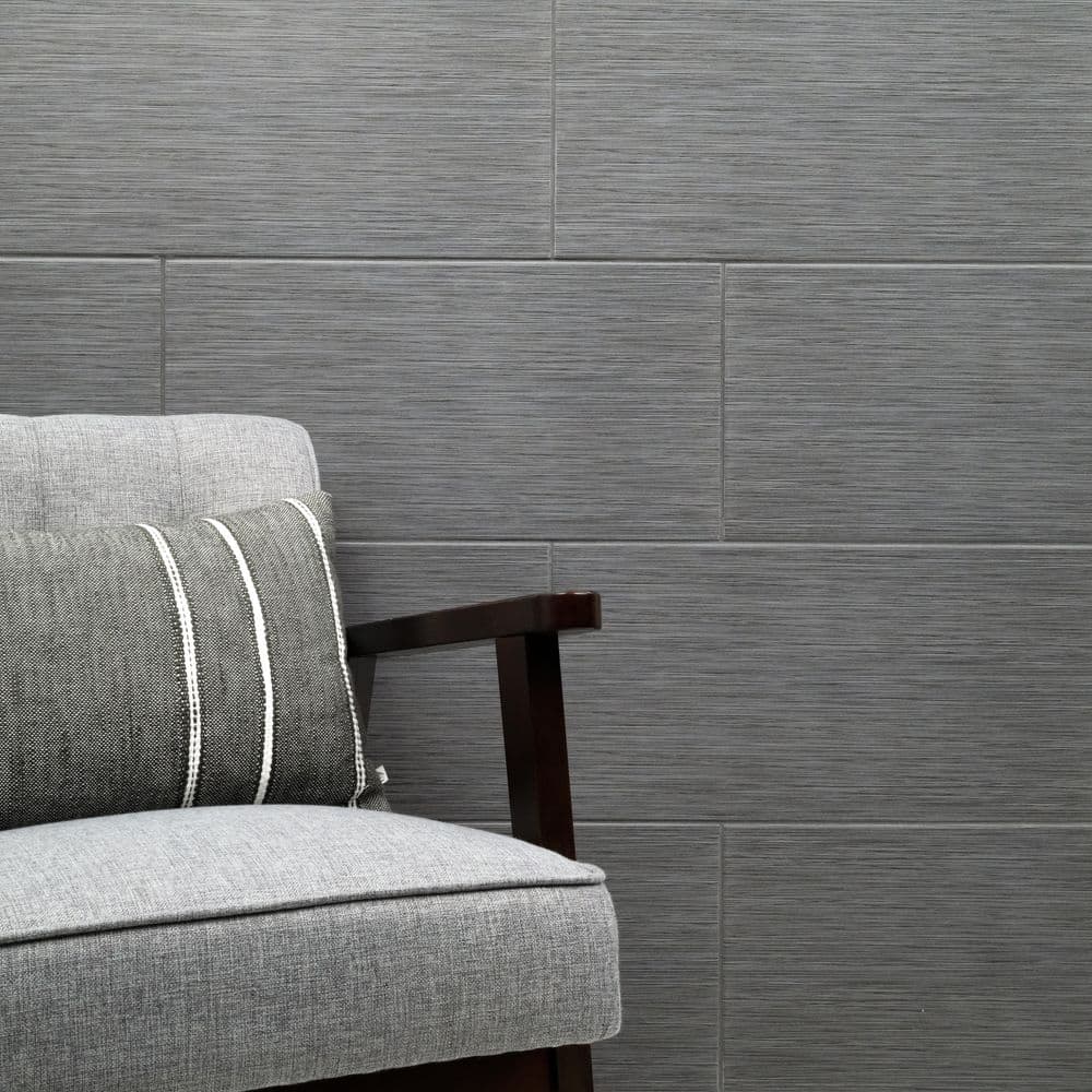 MSI Metro Gris 12 in. x 24 in. Matte Porcelain Stone Look Floor and Wall Tile (16 sq. ft. /Case)