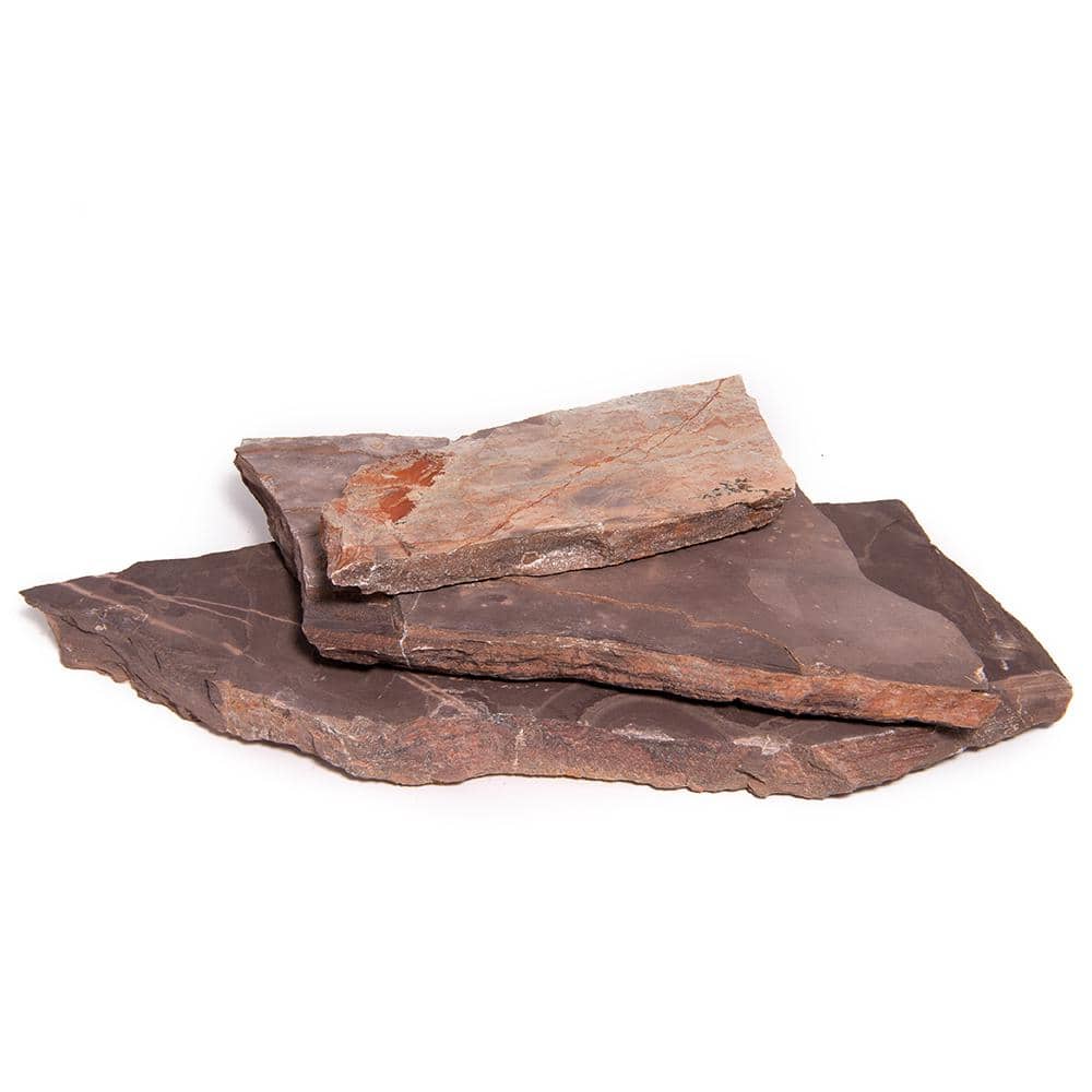 Southwest Boulder & Stone 12 in. x 12 in. x 2 in. 30 sq. ft. Mexican Rose Natural Flagstone for Landscape, Gardens and Pathways