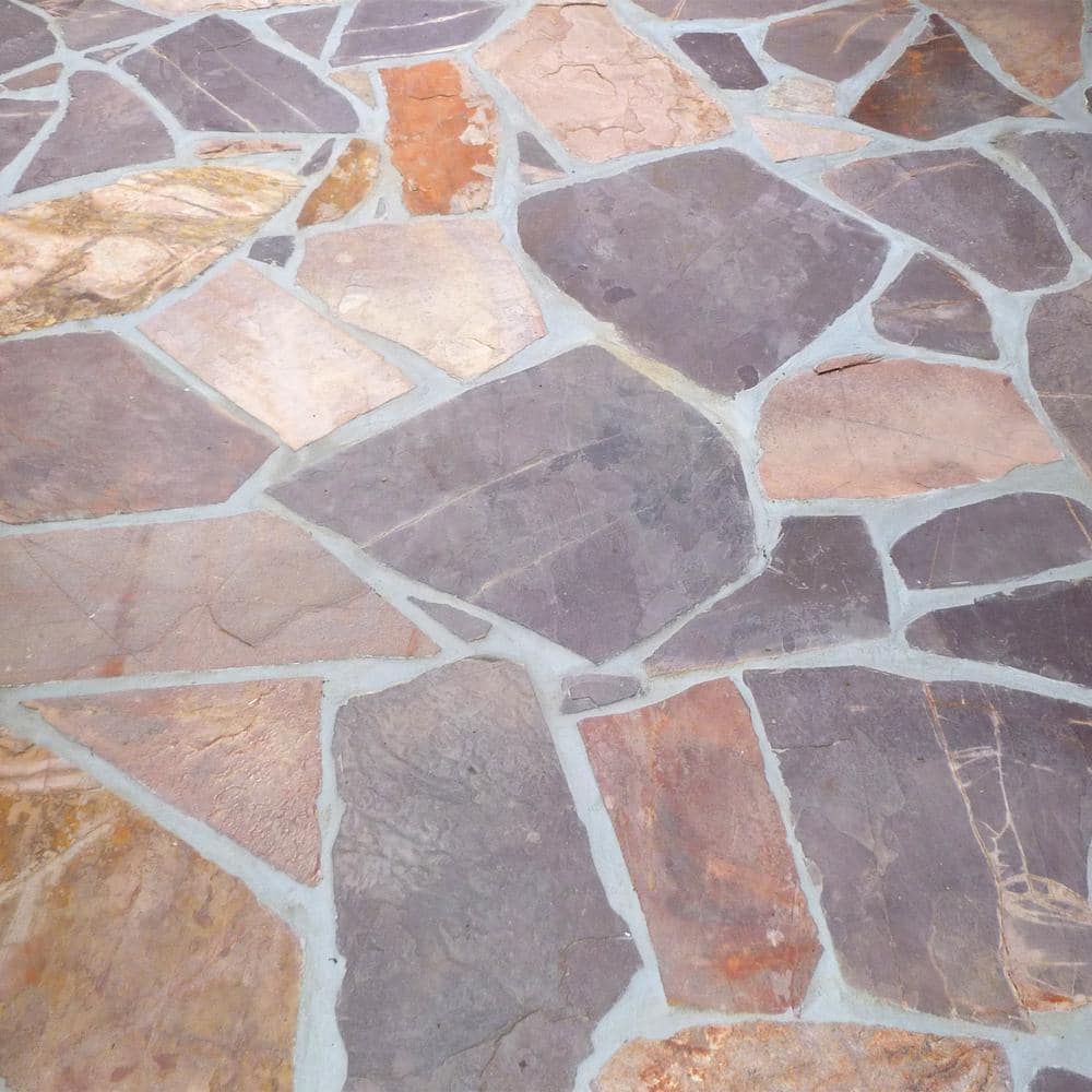 Southwest Boulder & Stone 16 in. x 12 in. x 2 in. 120 sq. ft. Mexican Rose Natural Flagstone for Landscape, Gardens and Pathways