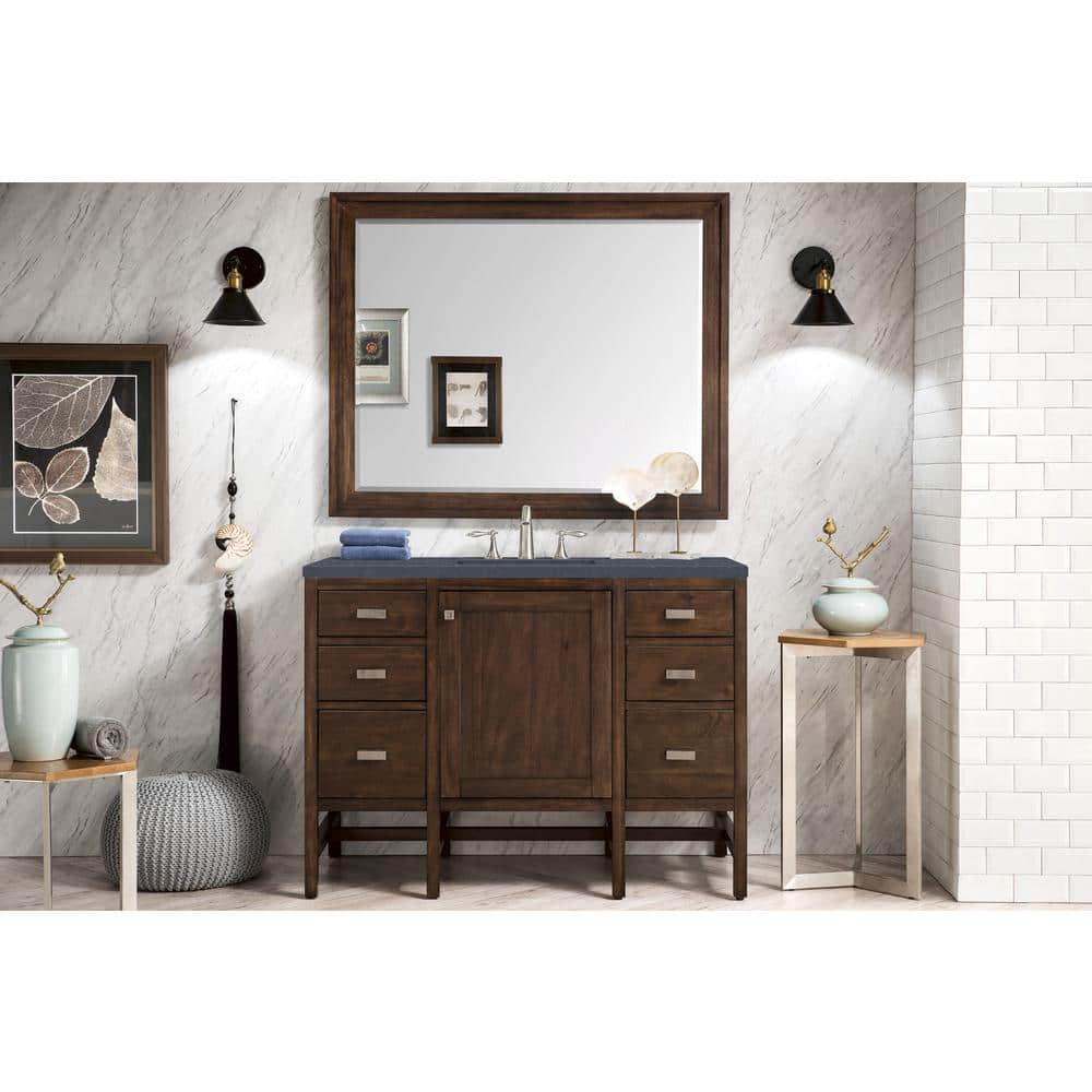 James Martin Vanities Addison 48" Rectangular Wall Mirror in Glossy White