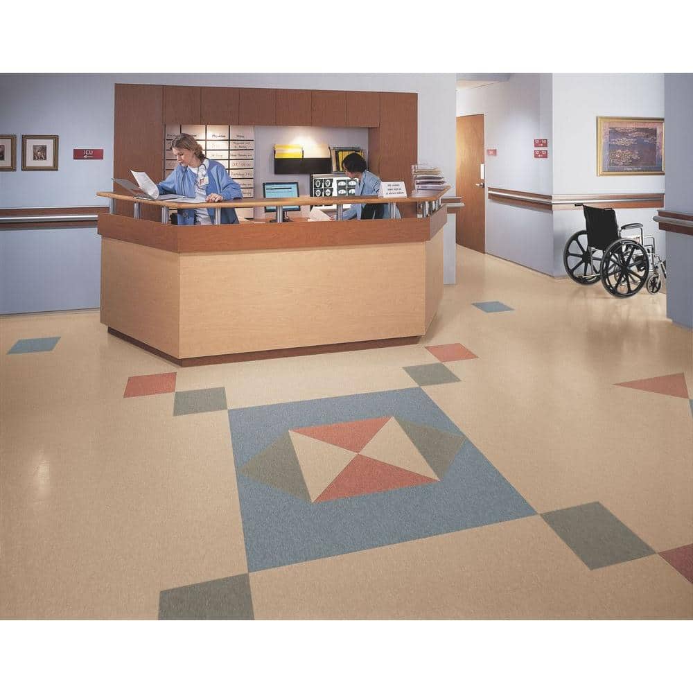 Armstrong Imperial Texture VCT 12 in. x 12 in. Cantaloupe Standard Excelon Commercial Vinyl Tile (45 sq. ft. / case)
