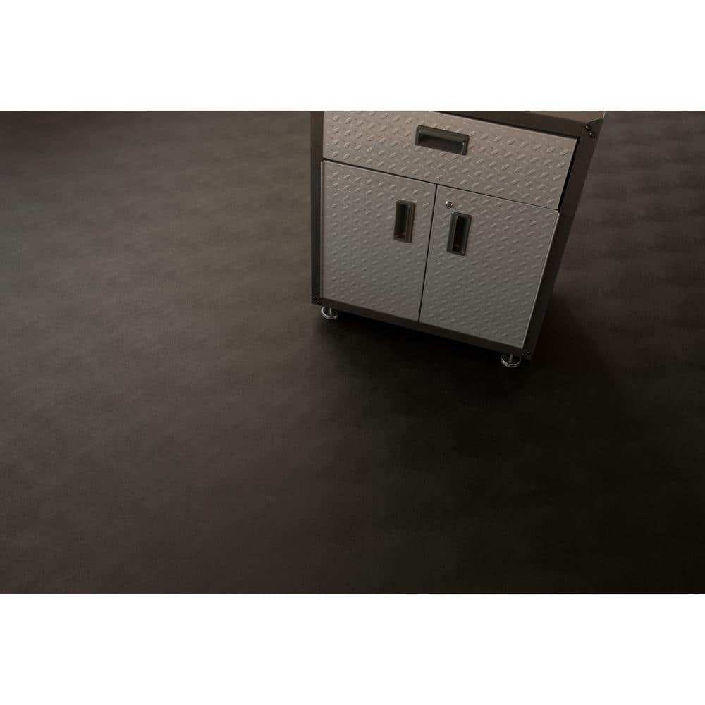G-Floor Levant 8.5 ft. x 22 ft. Midnight Black Vinyl Universal Flooring