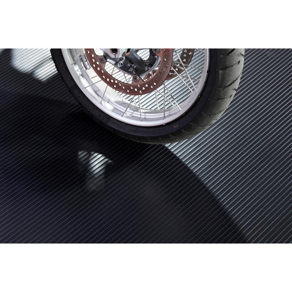 G-Floor Rib 5 ft. x 10 ft. Midnight Black Vinyl Garage Flooring Cover and Protector