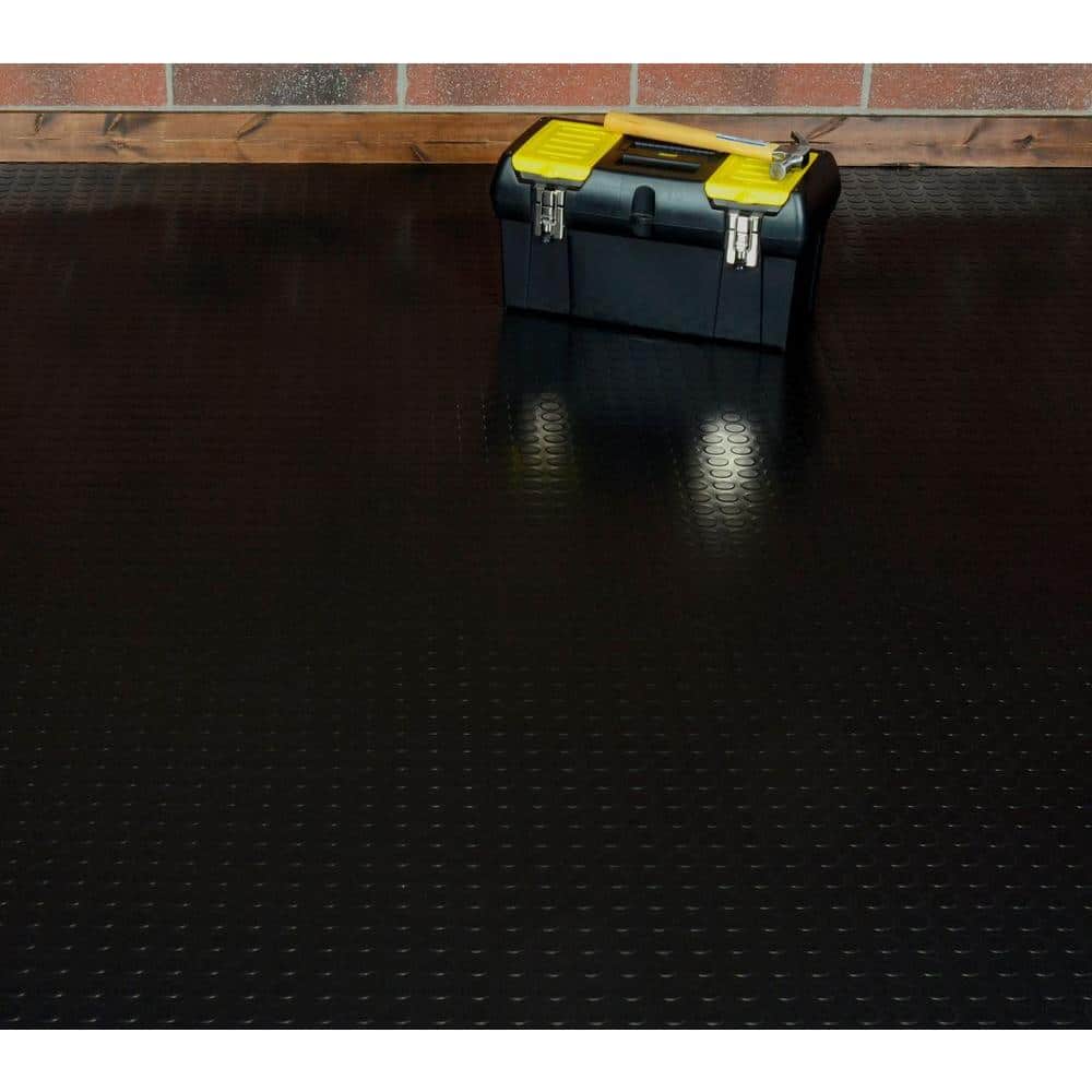 G-Floor Coin 10 ft. x 24 ft. Midnight Black Commercial Grade Vinyl Garage Flooring Cover and Protector
