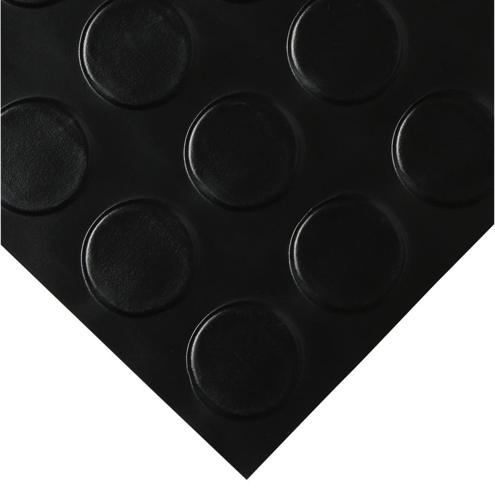G-Floor Coin 7.5 ft. x 17 ft. Midnight Black Commercial Grade Vinyl Garage Flooring Cover and Protector