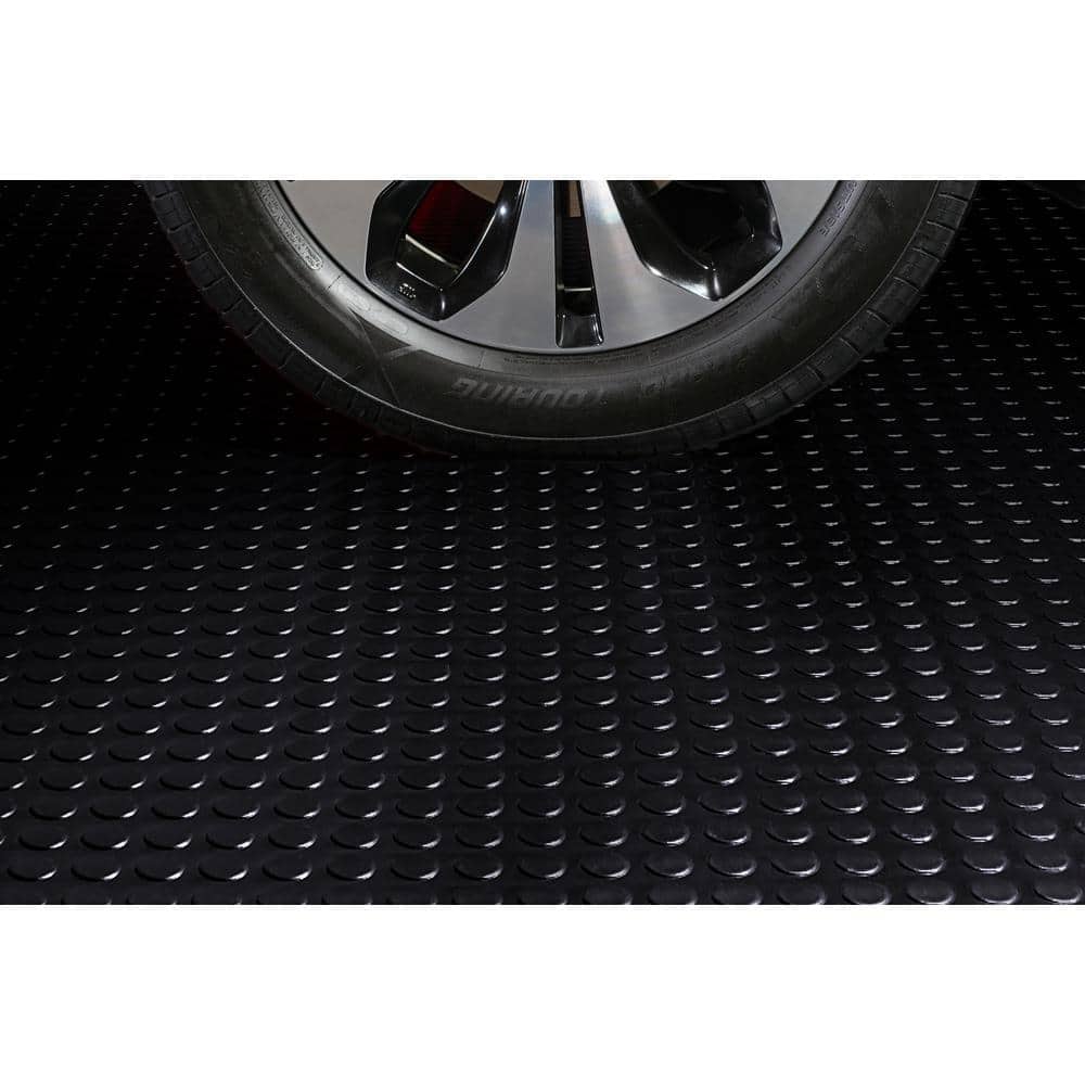 G-Floor Coin 7.5 ft. x 17 ft. Midnight Black Commercial Grade Vinyl Garage Flooring Cover and Protector