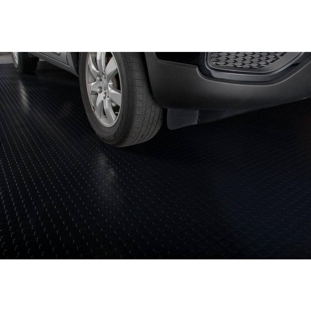 G-Floor Coin 7.5 ft. x 17 ft. Midnight Black Commercial Grade Vinyl Garage Flooring Cover and Protector