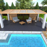 WRIGHTMASTER 1ft. x 1ft. Quick Deck Polypropylene Interlocking Deck Tile in Brown-3 (44 sq. ft. per Box)