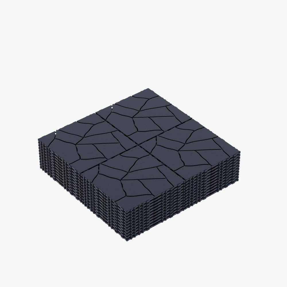 WRIGHTMASTER 1ft. x 1ft. Quick Deck Polypropylene Interlocking Deck Tile in Brown-3 (44 sq. ft. per Box)