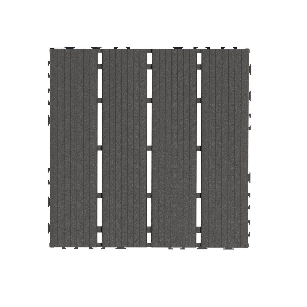 WRIGHTMASTER 1ft. x 1ft. Quick Deck Plastic & Polypropylene Interlocking Deck Tile in Midnight Blue-8 (44 sq. ft. per Box)
