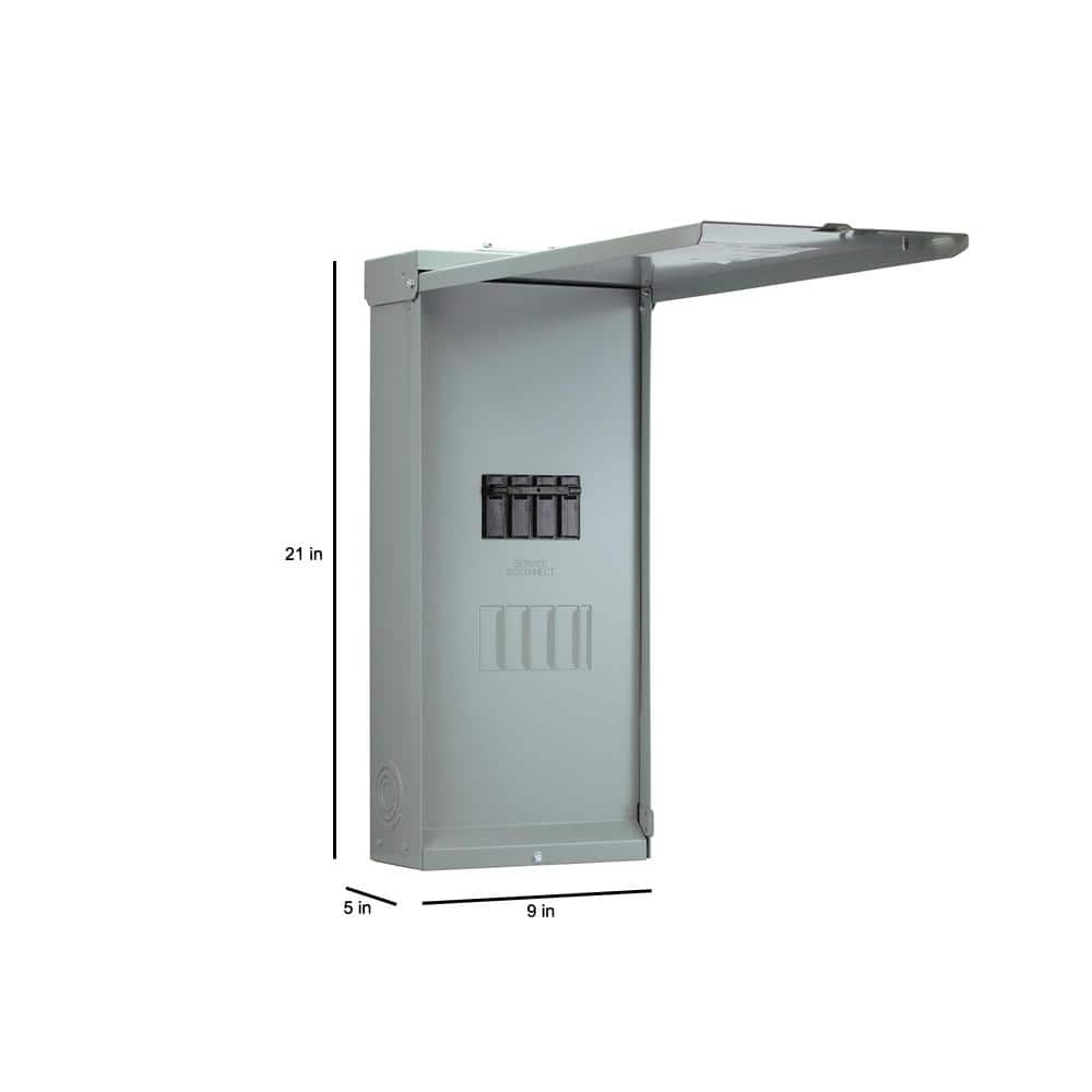 Midwest Electric Products Midwest 200 Amp 4-Space 4-Circuit Main Breaker Load Center with Feed Thru Lugs