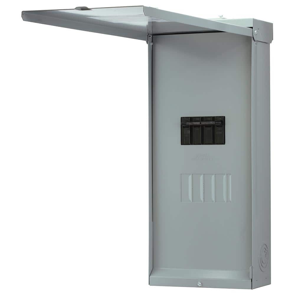 Midwest Electric Products Midwest 200 Amp 4-Space 4-Circuit Main Breaker Load Center with Feed Thru Lugs