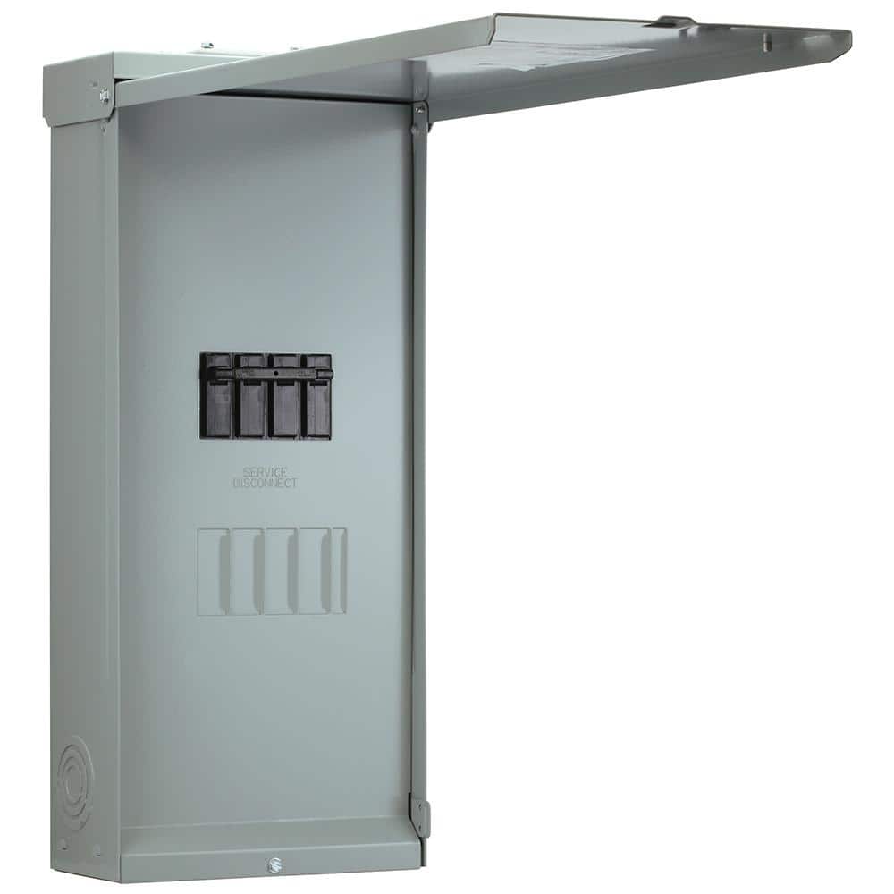 Midwest Electric Products Midwest 200 Amp 4-Space 4-Circuit Main Breaker Load Center with Feed Thru Lugs