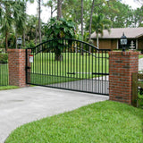 Mighty Mule Medium Duty Single Swing Gate Opener with Solar Panel Combo Kit Smart Capable