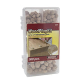 Milescraft Wood Plug Kit - Assorted Birch Plugs and Buttons (300 pieces kit)