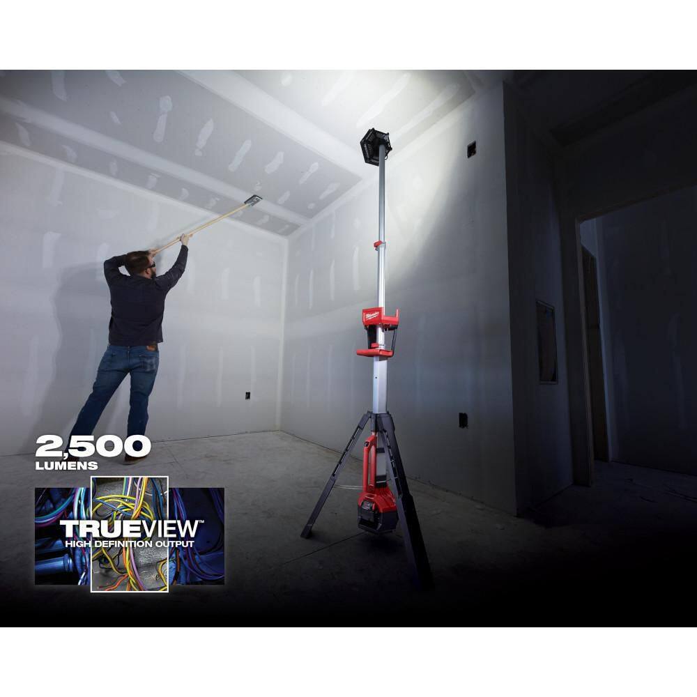 Milwaukee M18 18-Volt Cordless ROCKET Tower Light + 21° Framing Nailer Kit with Two 6.0Ah HIGH OUTPUT Batteries