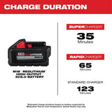 Milwaukee M18 18-Volt Cordless ROCKET Tower Light + 21° Framing Nailer Kit with Two 6.0Ah HIGH OUTPUT Batteries