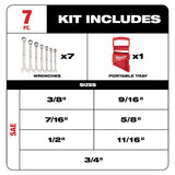 Milwaukee 1/4 in. Drive SAE/Metric Ratchet, Socket & Combination Ratcheting Wrench Mechanics Tool Set (64-Piece)