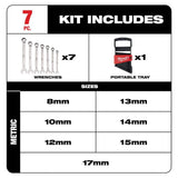 Milwaukee 1/4 in. Drive SAE/Metric Ratchet, Socket & Combination Ratcheting Wrench Mechanics Tool Set (64-Piece)