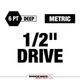 Milwaukee SHOCKWAVE 1/2 in. Drive Metric 6-Point Impact Socket Set with RED HELIX Titanium Drill Bit Set (52-Piece)