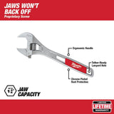 Milwaukee 48-22-7400 Adjustable Wrench Set, 6 in. & 10 in. (2-Pack)