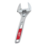 Milwaukee 48-22-7508 8 in. Wide Jaw Adjustable Wrench, 1-1/2 in. Capacity, Chrome-Plated Steel