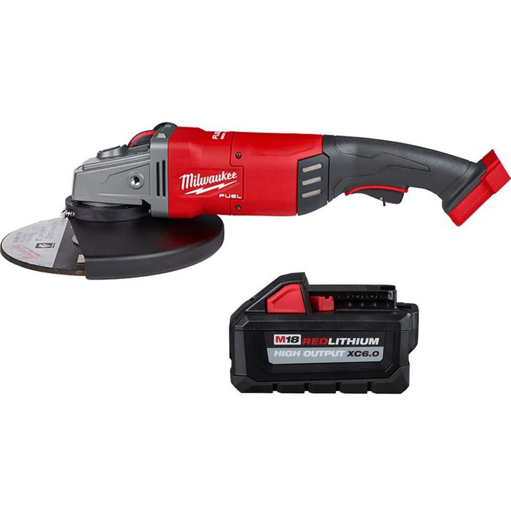 Milwaukee M18 FUEL 18-Volt Brushless Cordless 7/9 in. Large Angle Grinder Kit with (1) 12.0Ah Battery, Rapid Charger & Bag