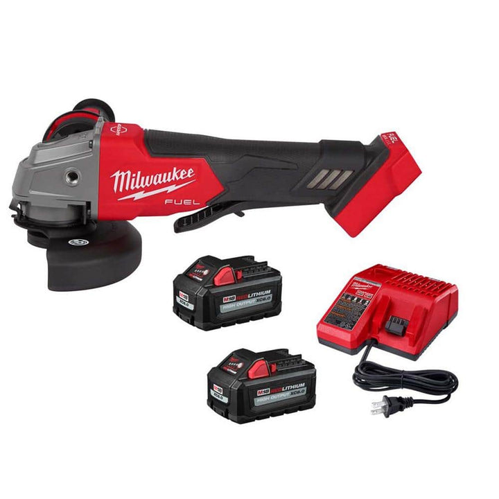 Milwaukee M18 FUEL 18-Volt Brushless Cordless 4-1/2 in./5 in. Angle Grinder Paddle Switch Kit with 2 XC6.0 Batteries & Charger