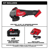 Milwaukee M18 FUEL 18-Volt Brushless Cordless 4-1/2 in./5 in. Angle Grinder Paddle Switch Kit with 2 XC6.0 Batteries & Charger