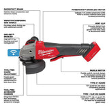Milwaukee M18 FUEL 18-Volt Lithium-Ion Brushless Cordless 4-1/2 in. to 5 in. Braking Angle Grinder (Tool-Only)