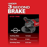 Milwaukee M18 FUEL 18V Lithium-Ion Brushless Cordless 4-1/2 in./6 in. Grinder with Paddle Switch Kit and Two 6.0 Ah Battery