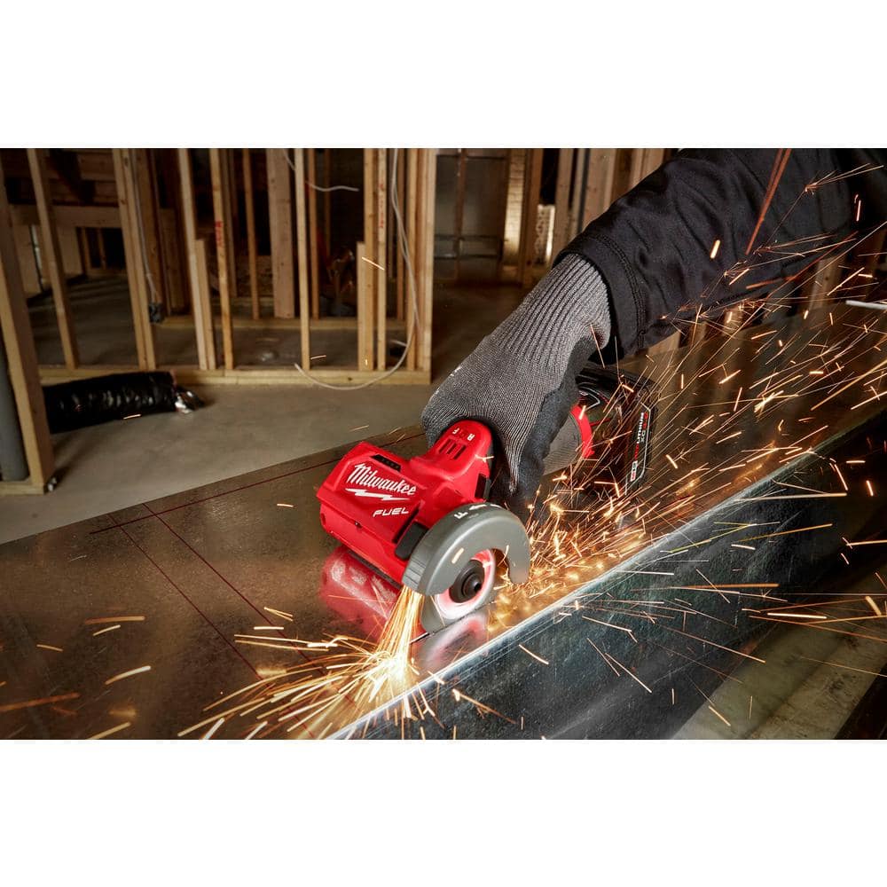 Milwaukee M12 FUEL 12V Lithium-Ion Brushless Cordless 1/2 in. x 18 in. Bandfile and M12 FUEL 3 in. Cut Off Saw