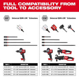 Milwaukee 48-28-4008 12 in. x 3/8 in. Bit Extension for Selfeed Bits and Hole Saws