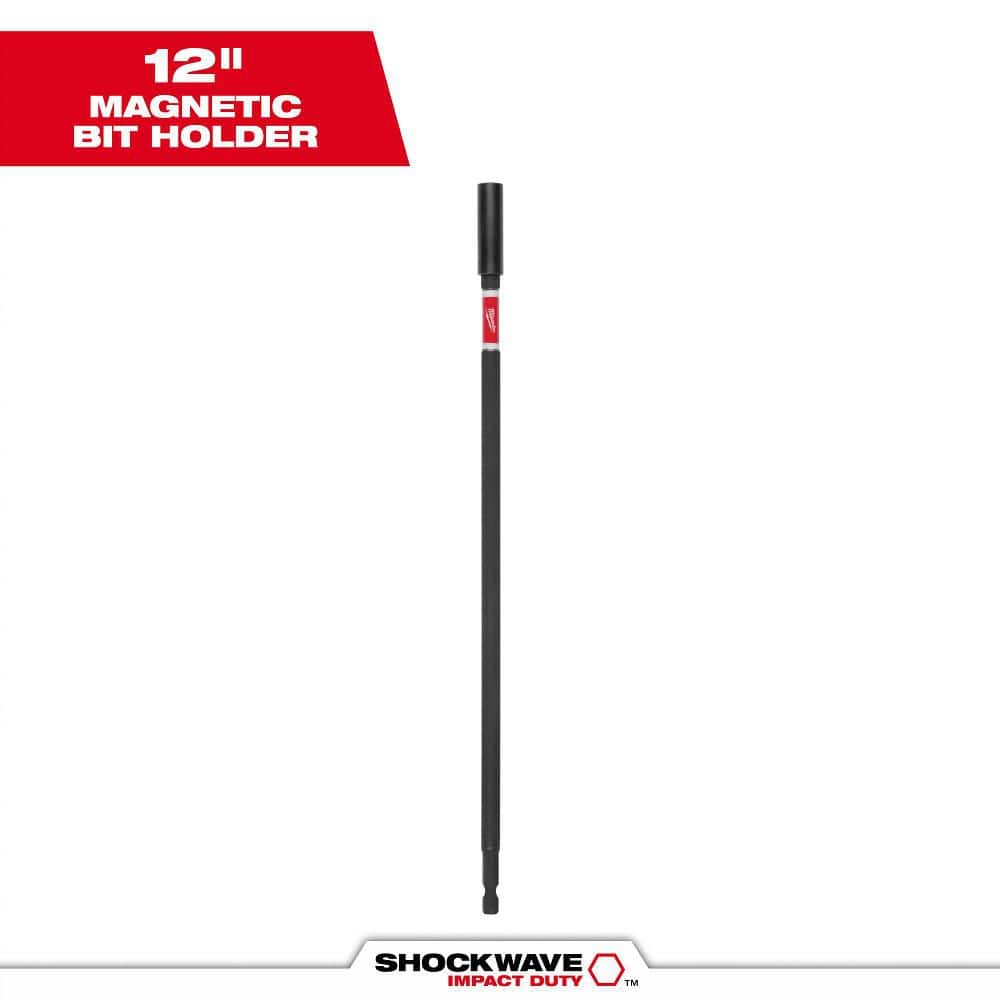 Milwaukee SHOCKWAVE Impact Duty 12 in. Magnetic Bit Holder, 1/4 in. Hex