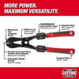 Milwaukee 14 in. Adaptable Bolt Cutter with POWERMOVE Extendable Handles, 5/16 in. Max Cut Capacity