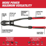 Milwaukee 24 in. Adaptable Bolt Cutter with POWERMOVE Extendable Handles + 14 in. Adaptable Bolt Cutter (Set of 2)