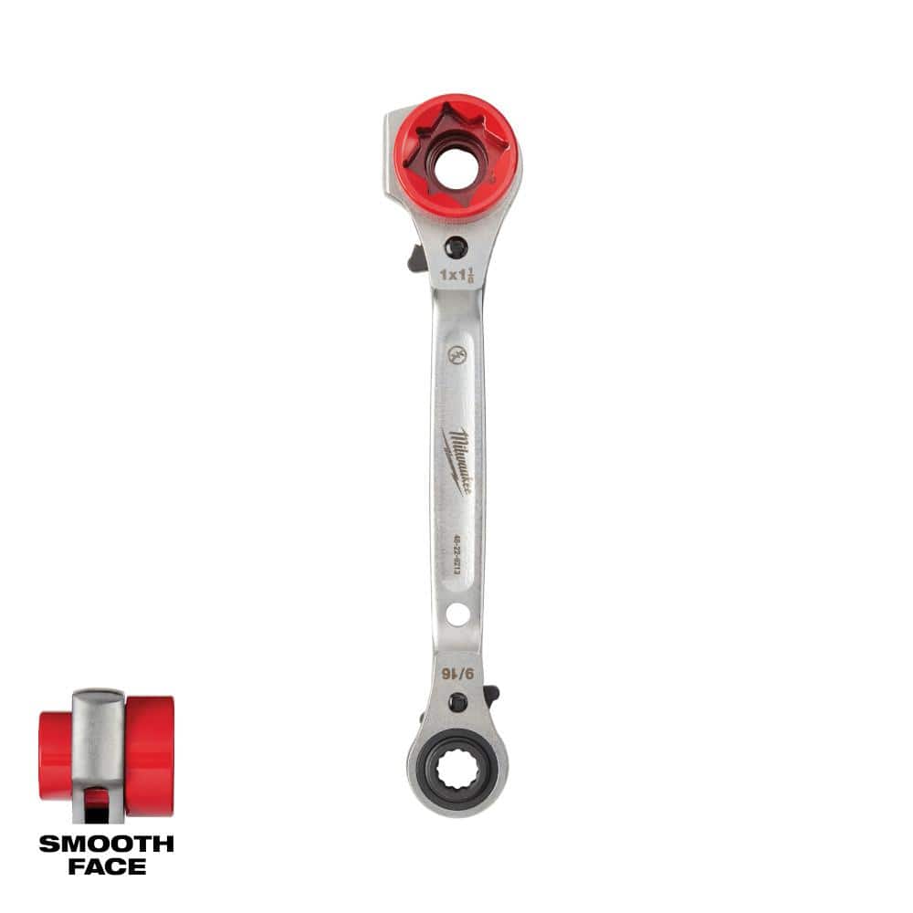 Milwaukee Lineman's 5-in-1 Ratcheting Wrench, 11.25 in Length
