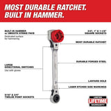 Milwaukee Lineman's 5-in-1 Ratcheting Wrench, 11.25 in Length