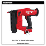 Milwaukee M18 FUEL Gen II 18‑Gauge Brad Nailer, 18-Volt Brushless Cordless with Clear Performance Safety Glasses